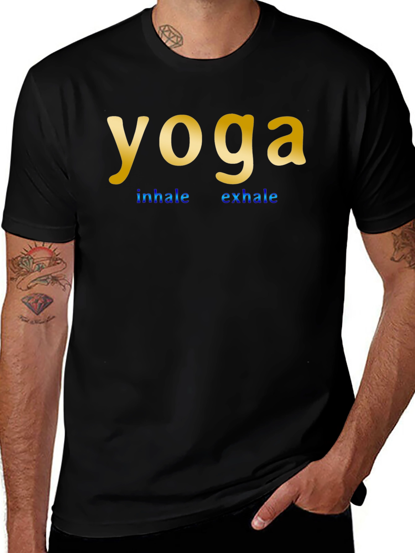 Yoga Inhale Exhale Black T-Shirt