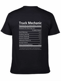 Truck Mechanic Nutritional Facts T-Shirt