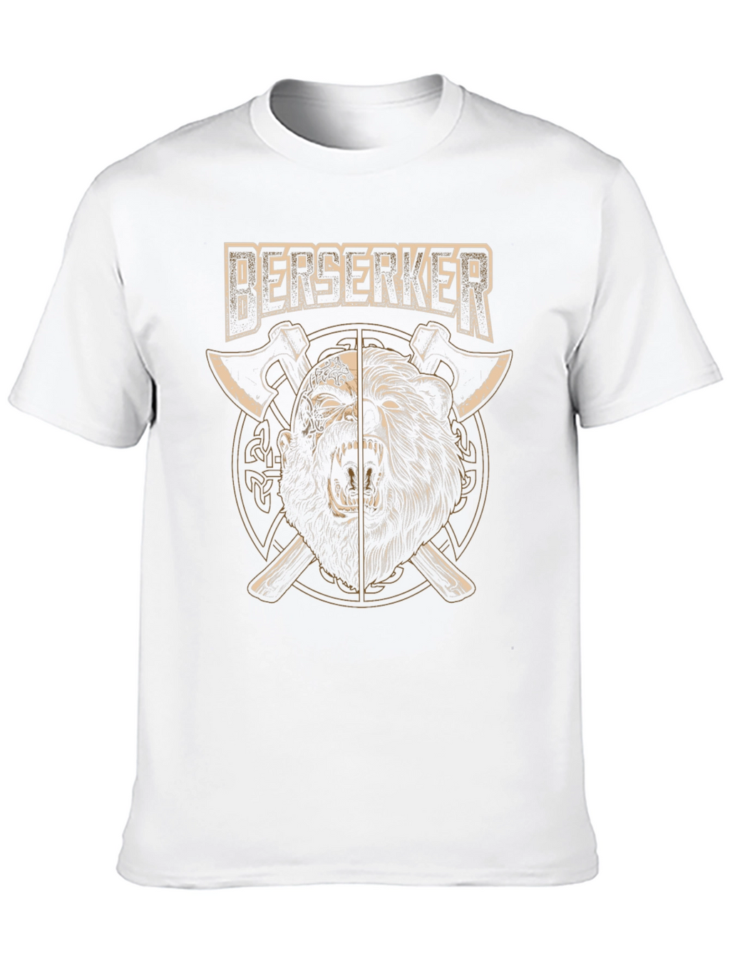 Berserker Viking T-Shirt - Bear & Axe Design