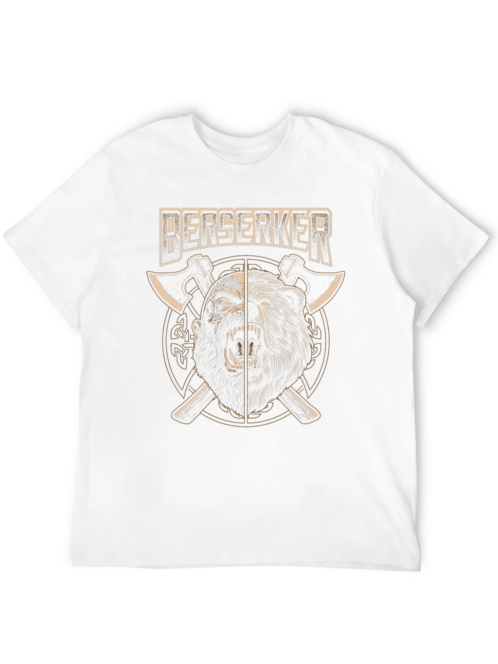 Berserker Viking T-Shirt - Bear & Axe Design