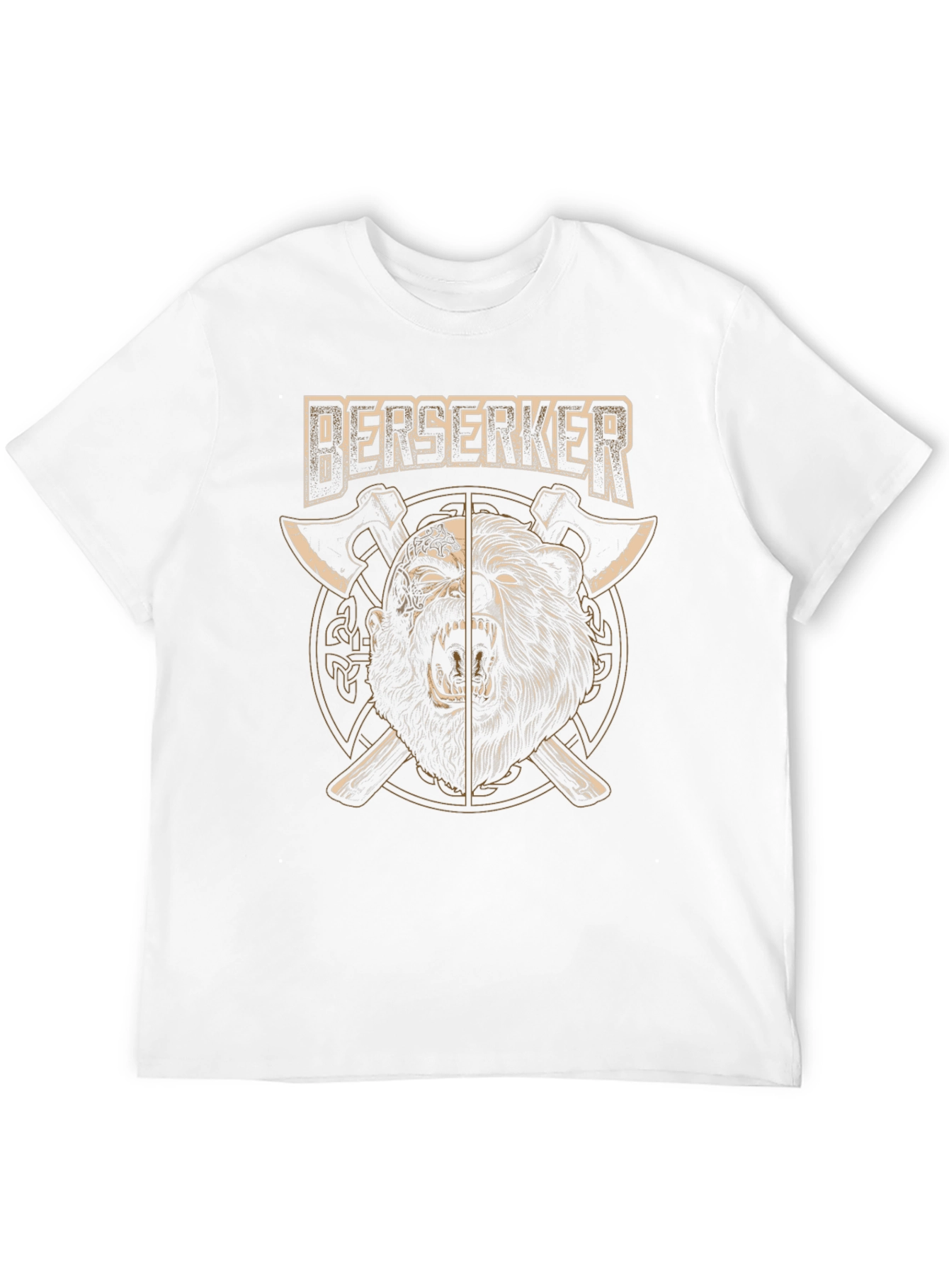 Berserker Viking T-Shirt - Bear & Axe Design
