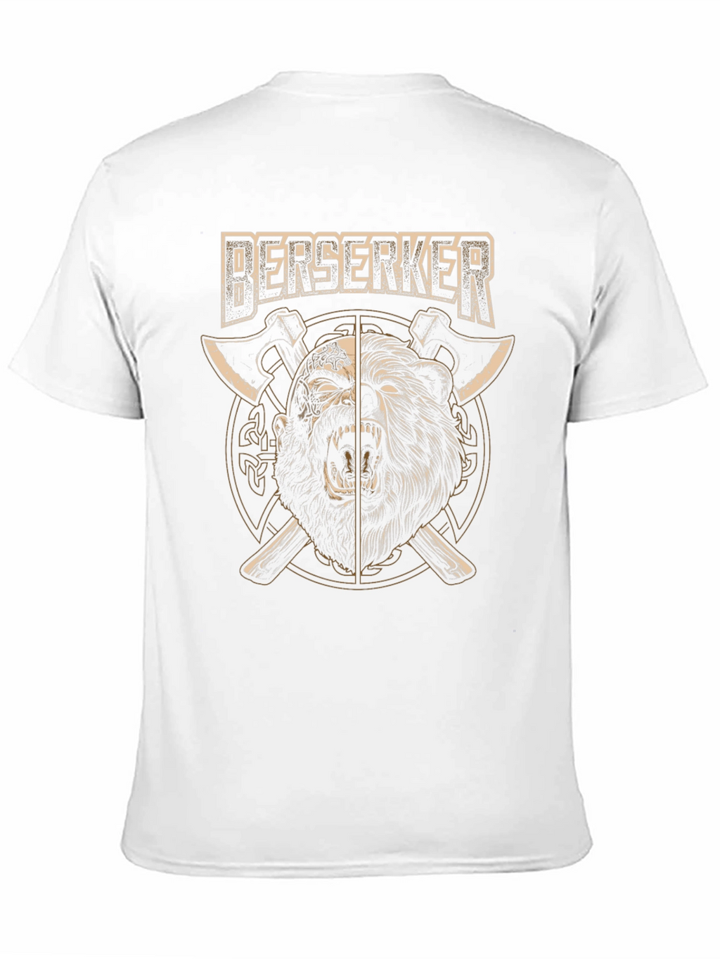 Berserker Viking T-Shirt - Bear & Axe Design