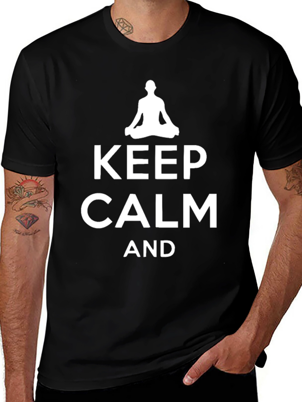 Keep Calm and Meditate Black T-Shirt