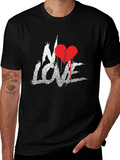 No Love Broken Heart Graphic Tee - Grunge Style