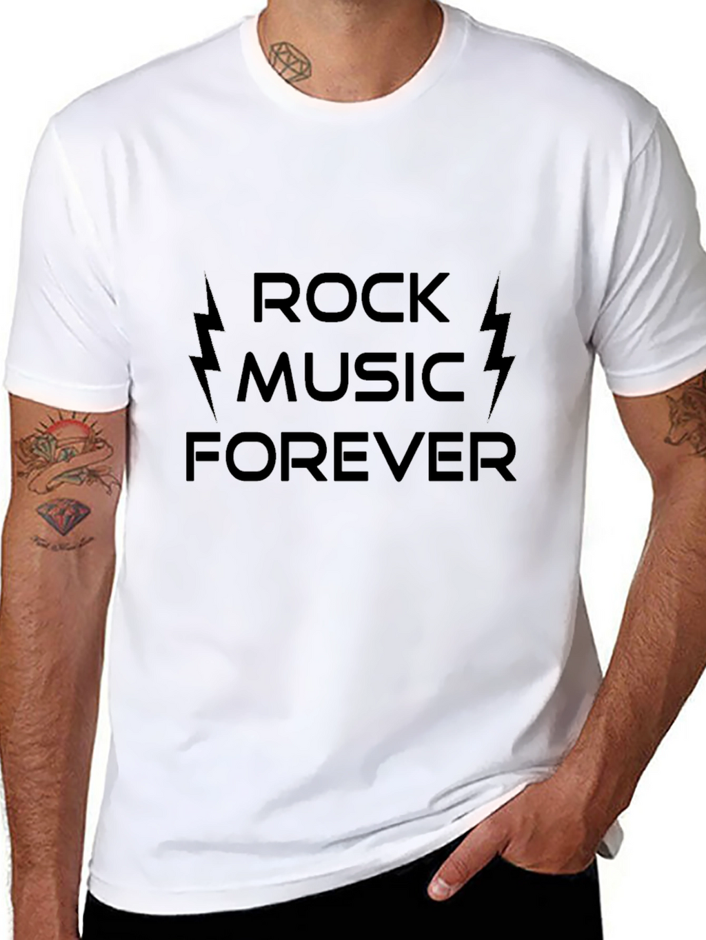 Rock Music Forever Black T-Shirt