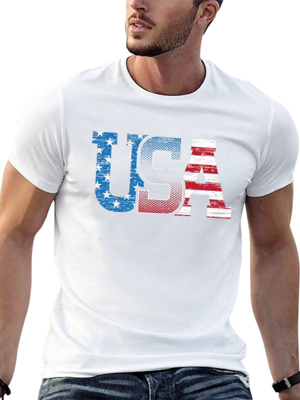 USA Flag Graphic T-Shirt - Patriotic American Pride