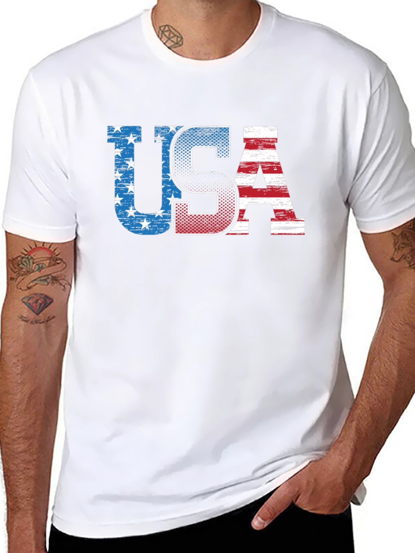 USA Flag Graphic T-Shirt - Patriotic American Pride