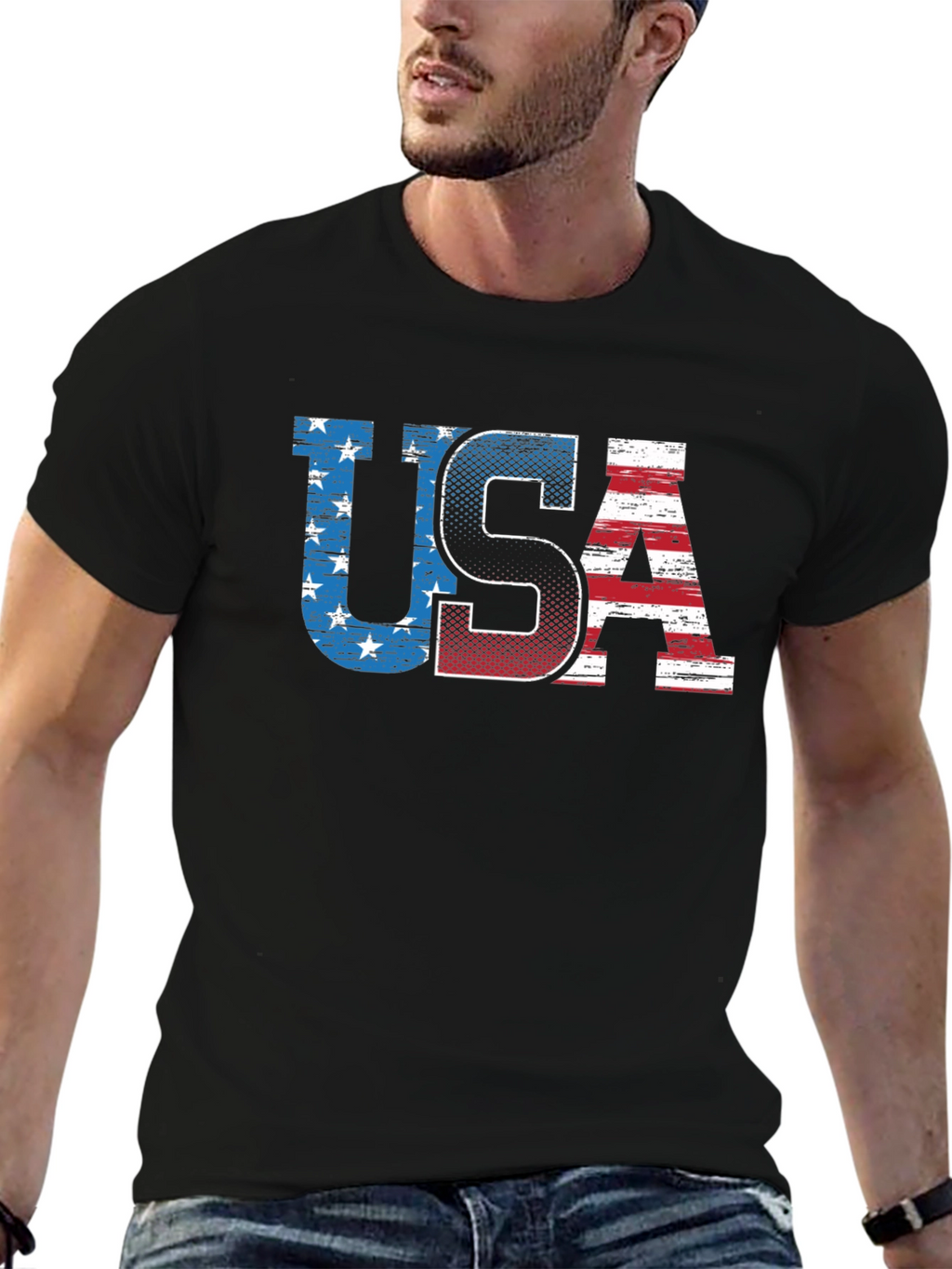 USA Flag Graphic T-Shirt - Patriotic American Pride