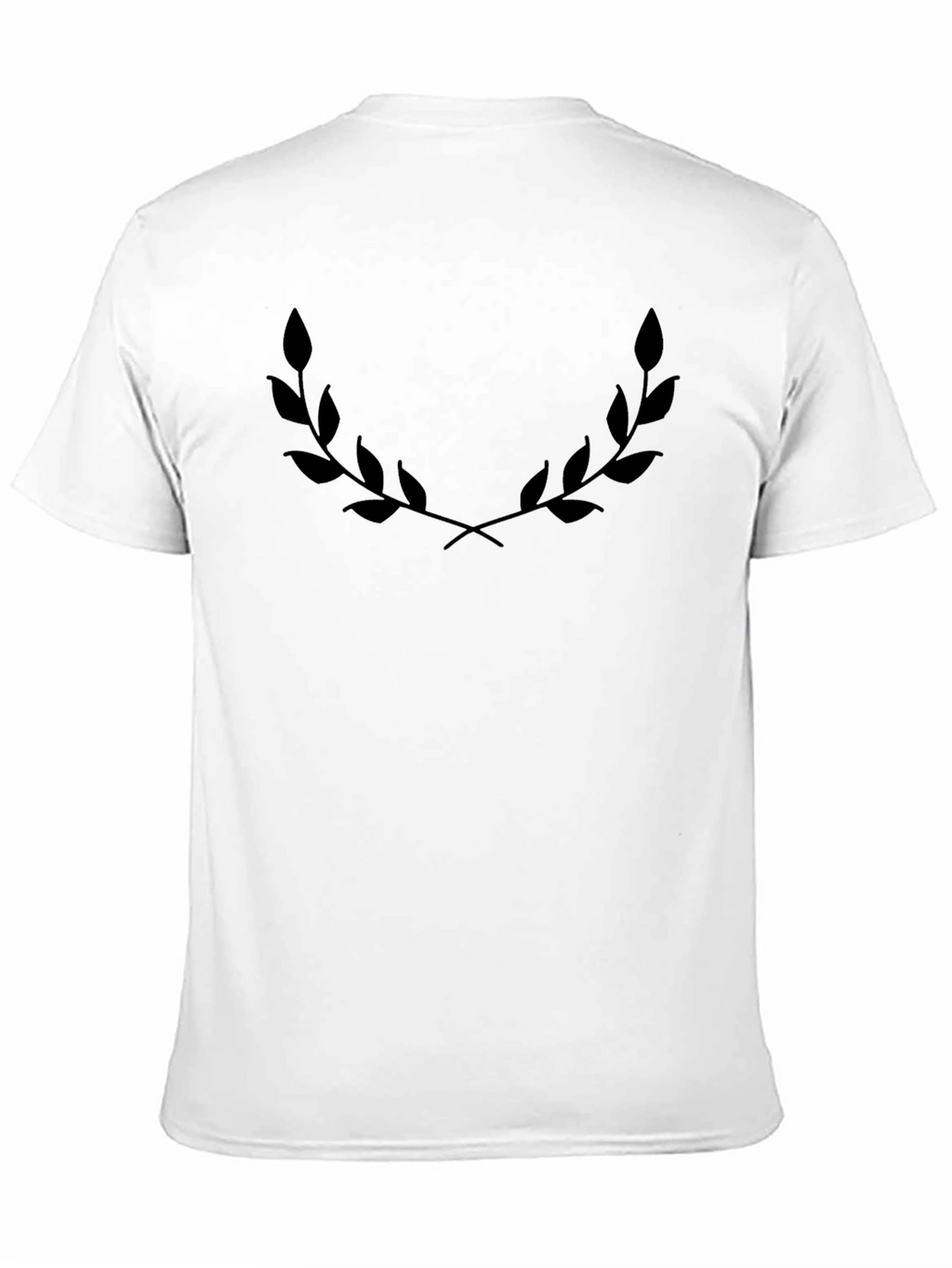 Mens Black Graphic Tee - Laurel Wreath Design