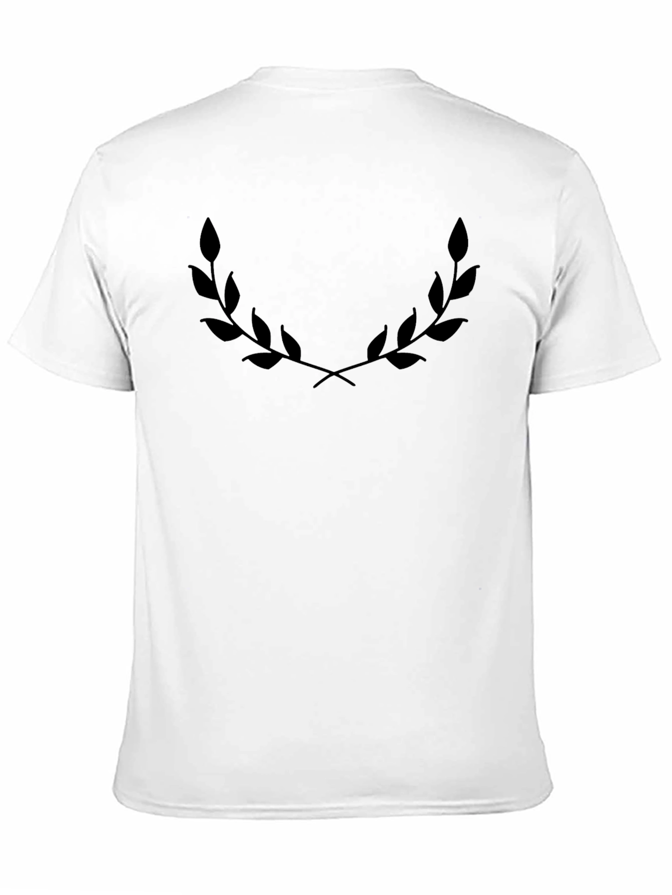 Mens Black Graphic Tee - Laurel Wreath Design