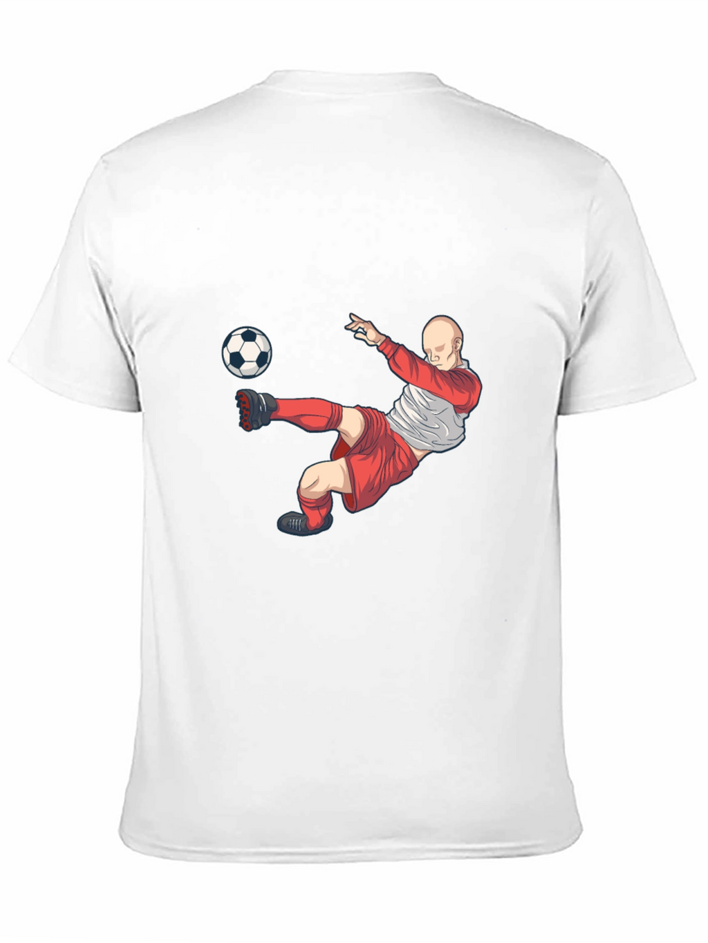Soccer Player Graphic T-Shirt - Black
