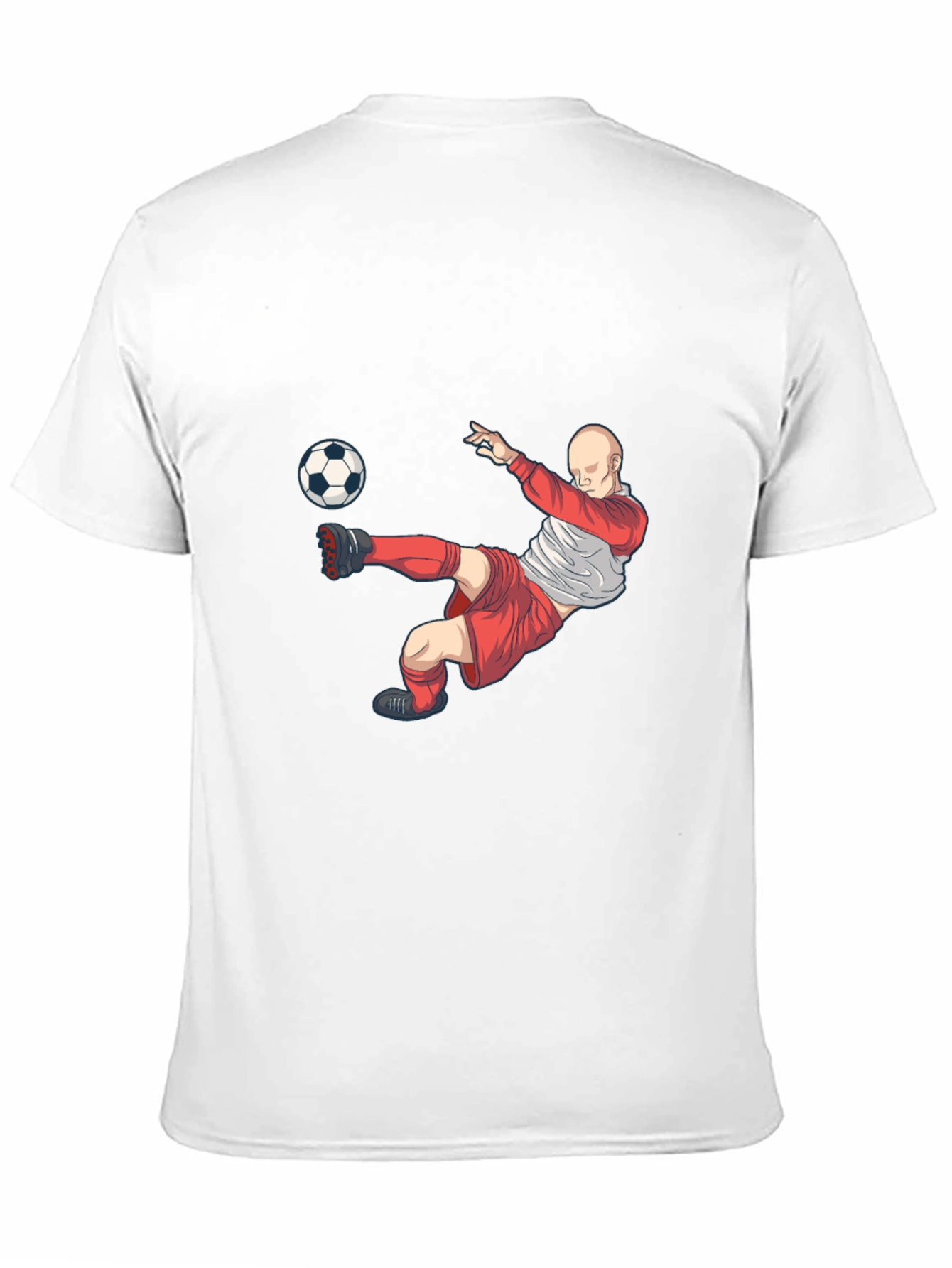 Soccer Player Graphic T-Shirt - Black