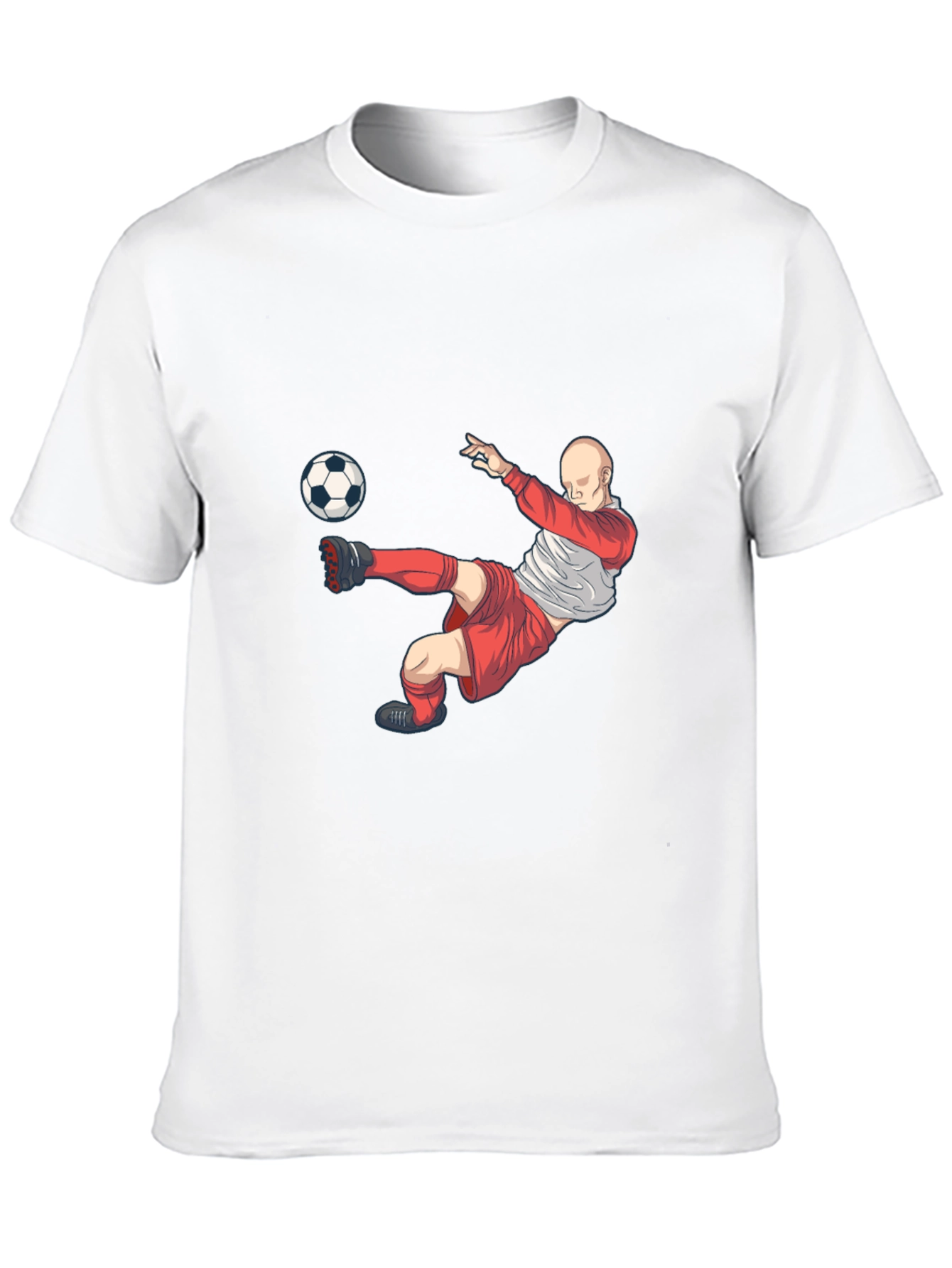 Soccer Player Graphic T-Shirt - Black