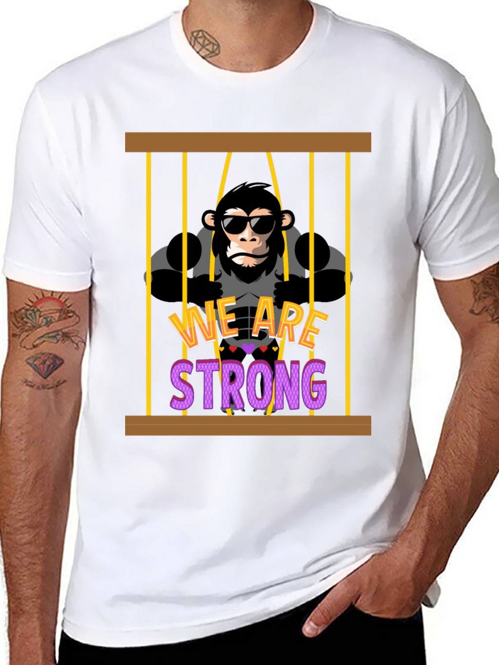 We Are Strong Gorilla Graphic T-Shirt