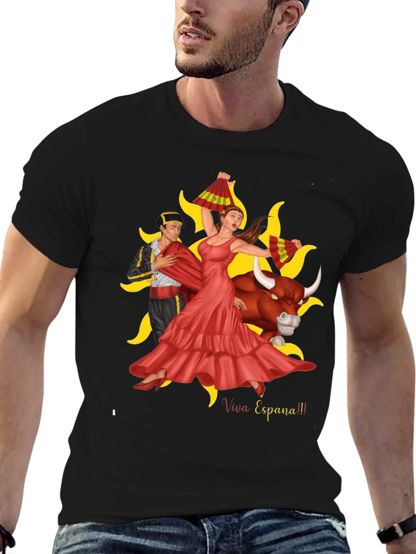 Viva Espana Graphic T-Shirt - Bullfighting Culture Tee
