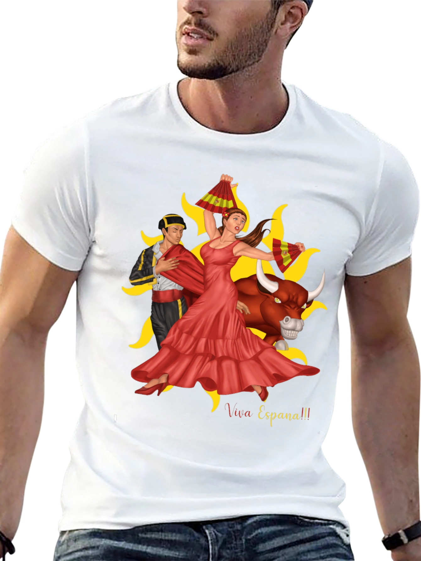 Viva Espana Graphic T-Shirt - Bullfighting Culture Tee