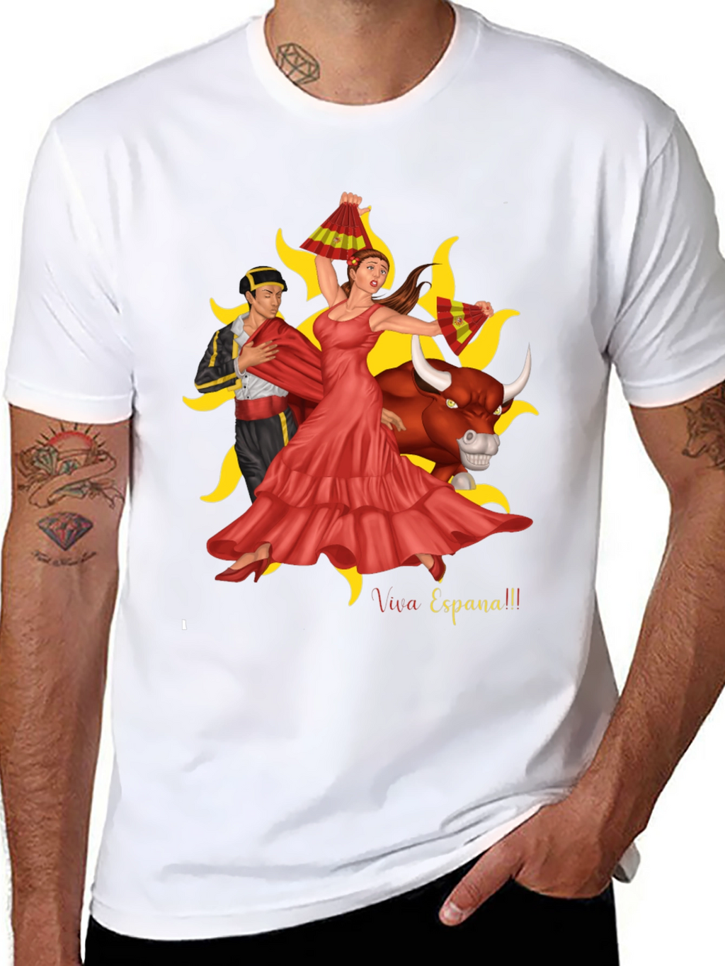 Viva Espana Graphic T-Shirt - Bullfighting Culture Tee