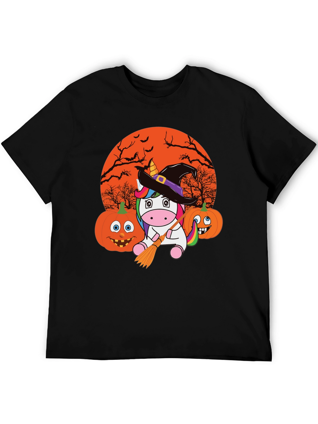 Halloween Unicorn Witch T-Shirt