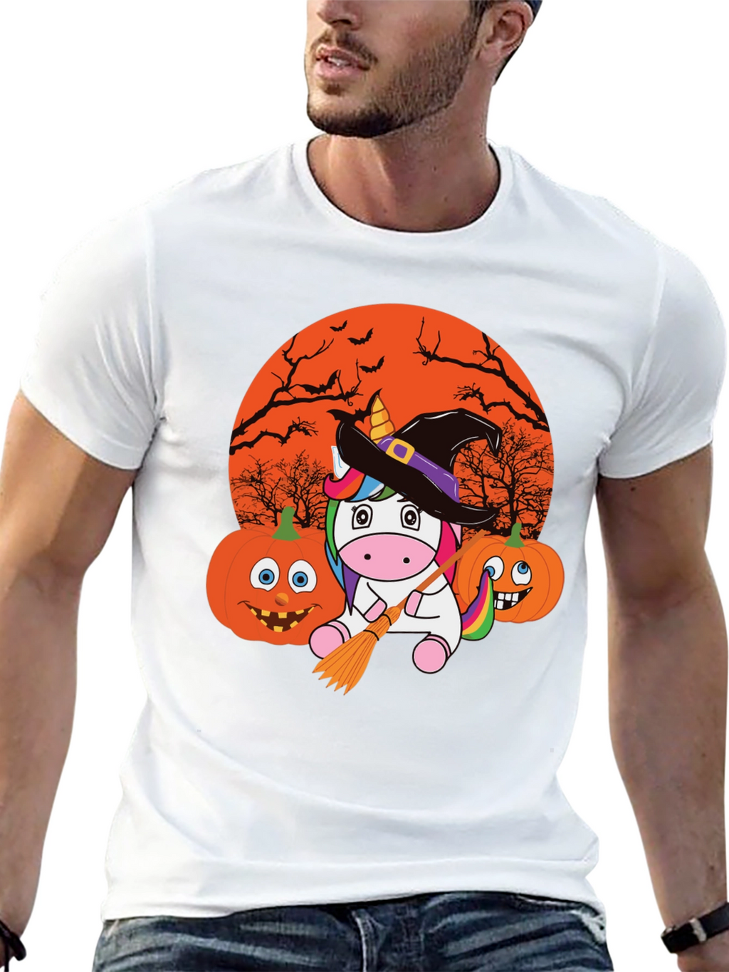 Halloween Unicorn Witch T-Shirt