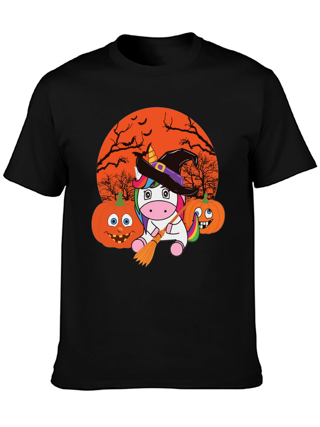 Halloween Unicorn Witch T-Shirt