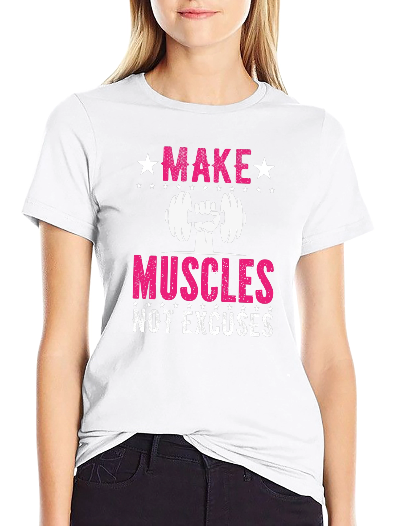 Make Muscles Not Excuses Fitness T-Shirt