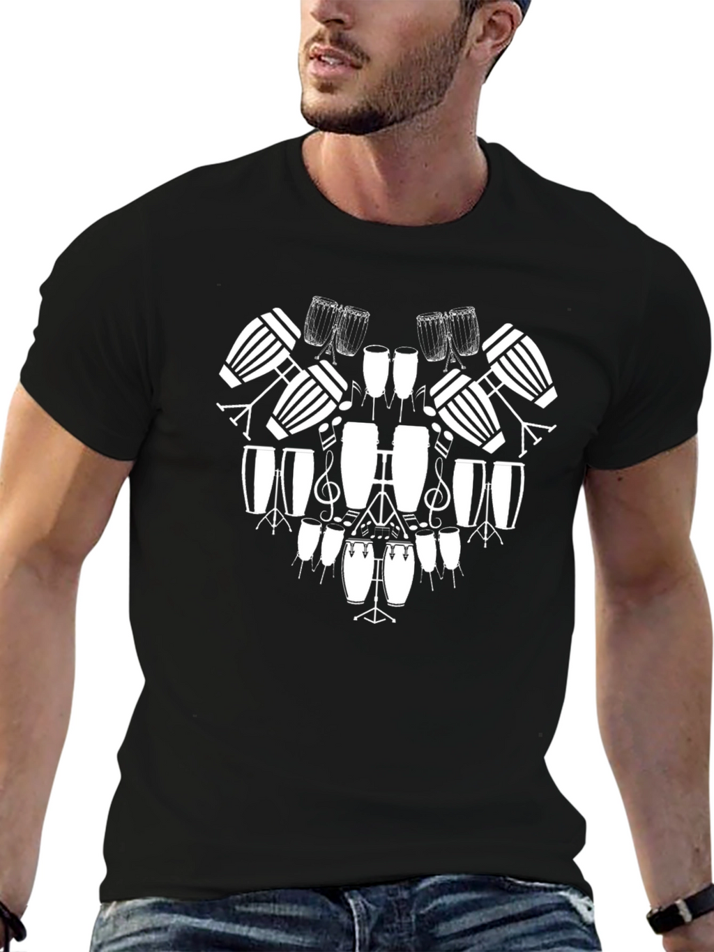 Drum Beat T-Shirt - Musical Instrument Design