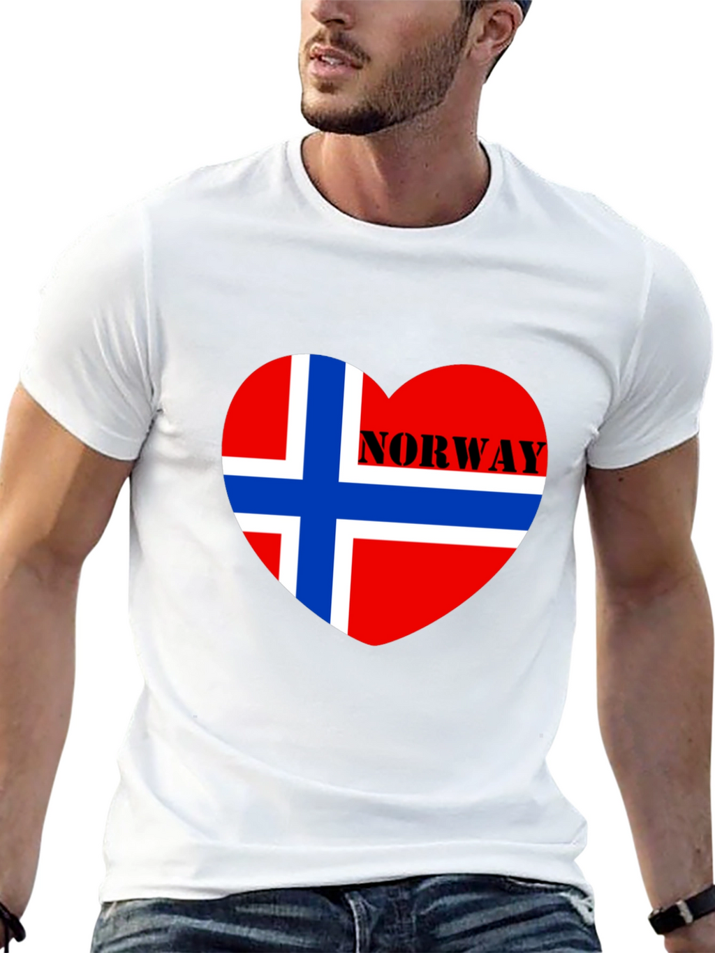 Norway Flag Heart T-Shirt