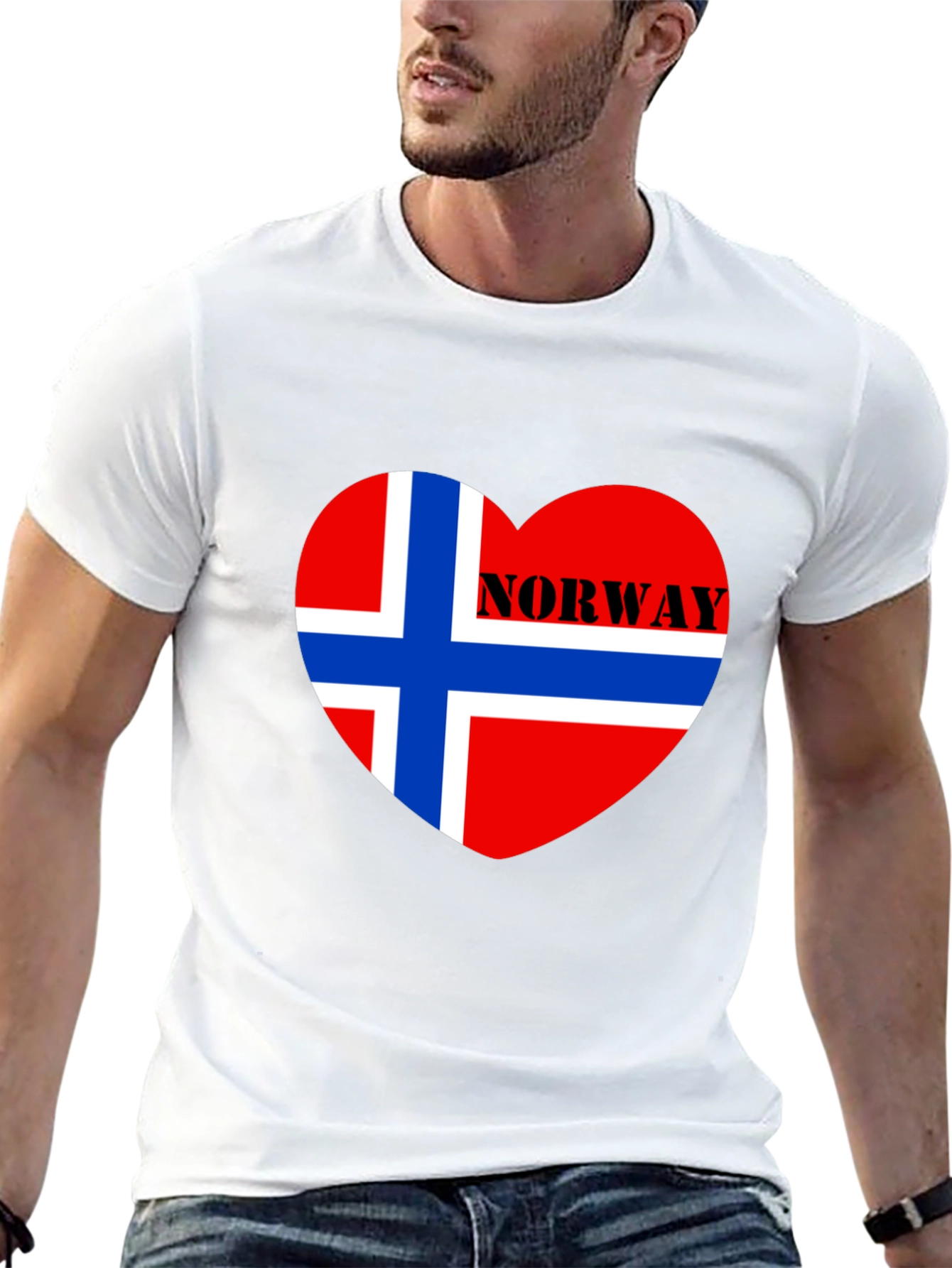Norway Flag Heart T-Shirt