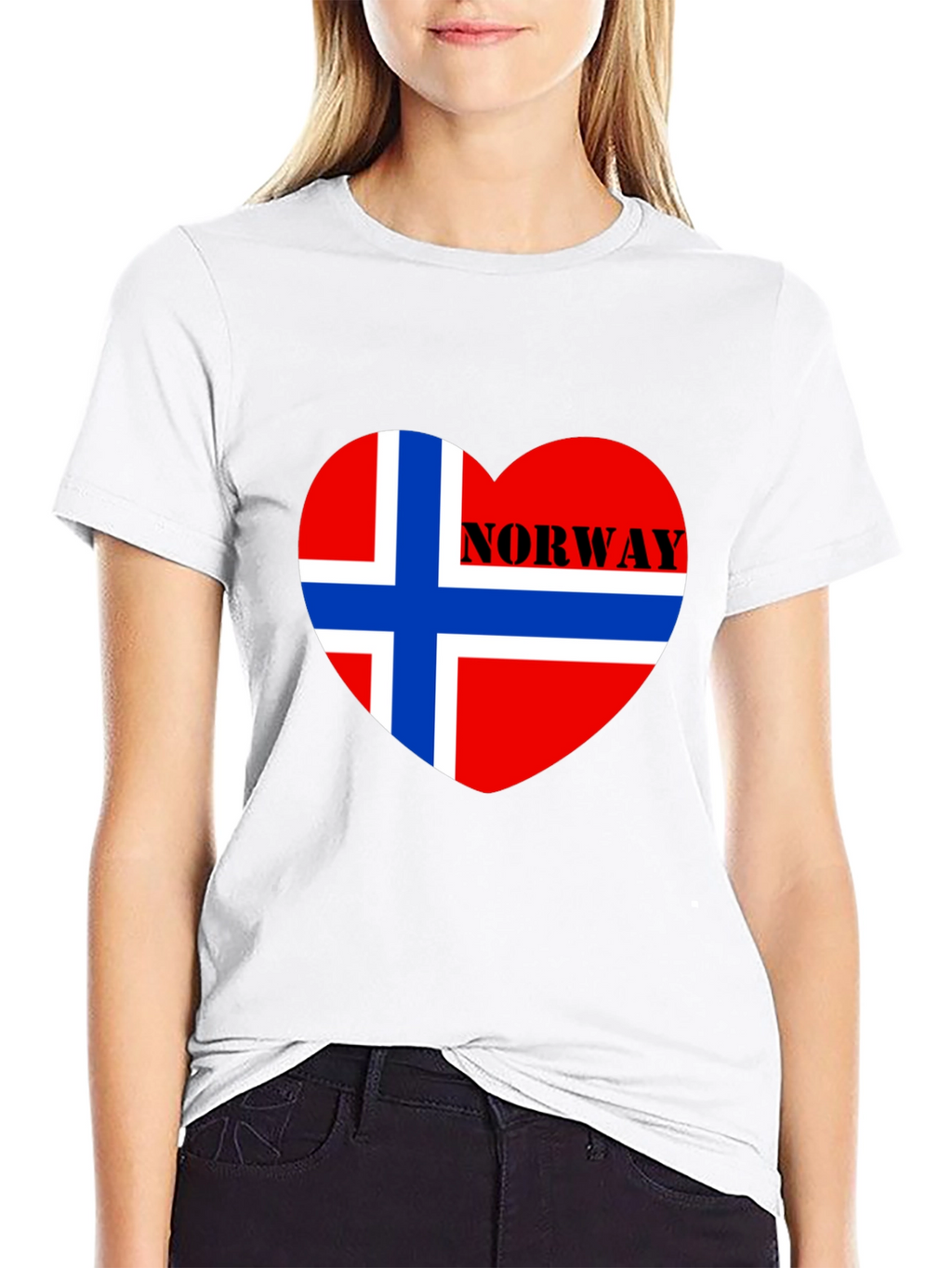 Norway Flag Heart T-Shirt