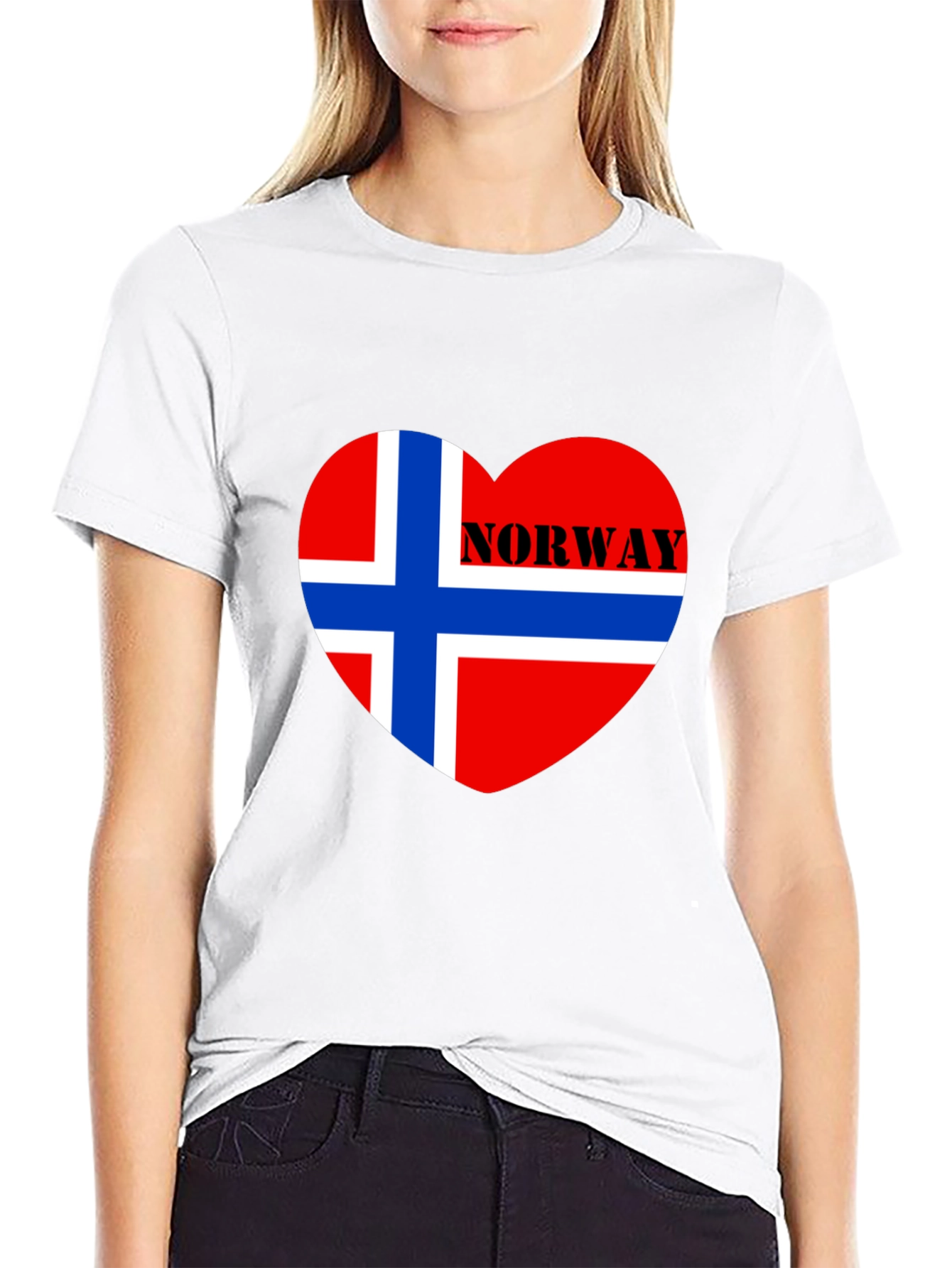 Norway Flag Heart T-Shirt