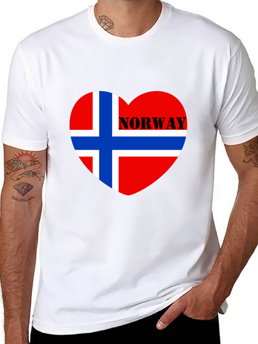 Norway Flag Heart T-Shirt