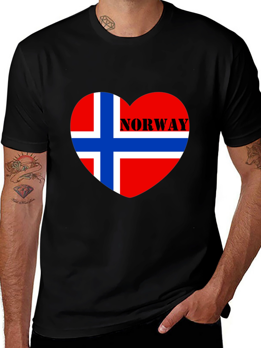 Norway Flag Heart T-Shirt