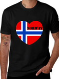 Norway Flag Heart T-Shirt