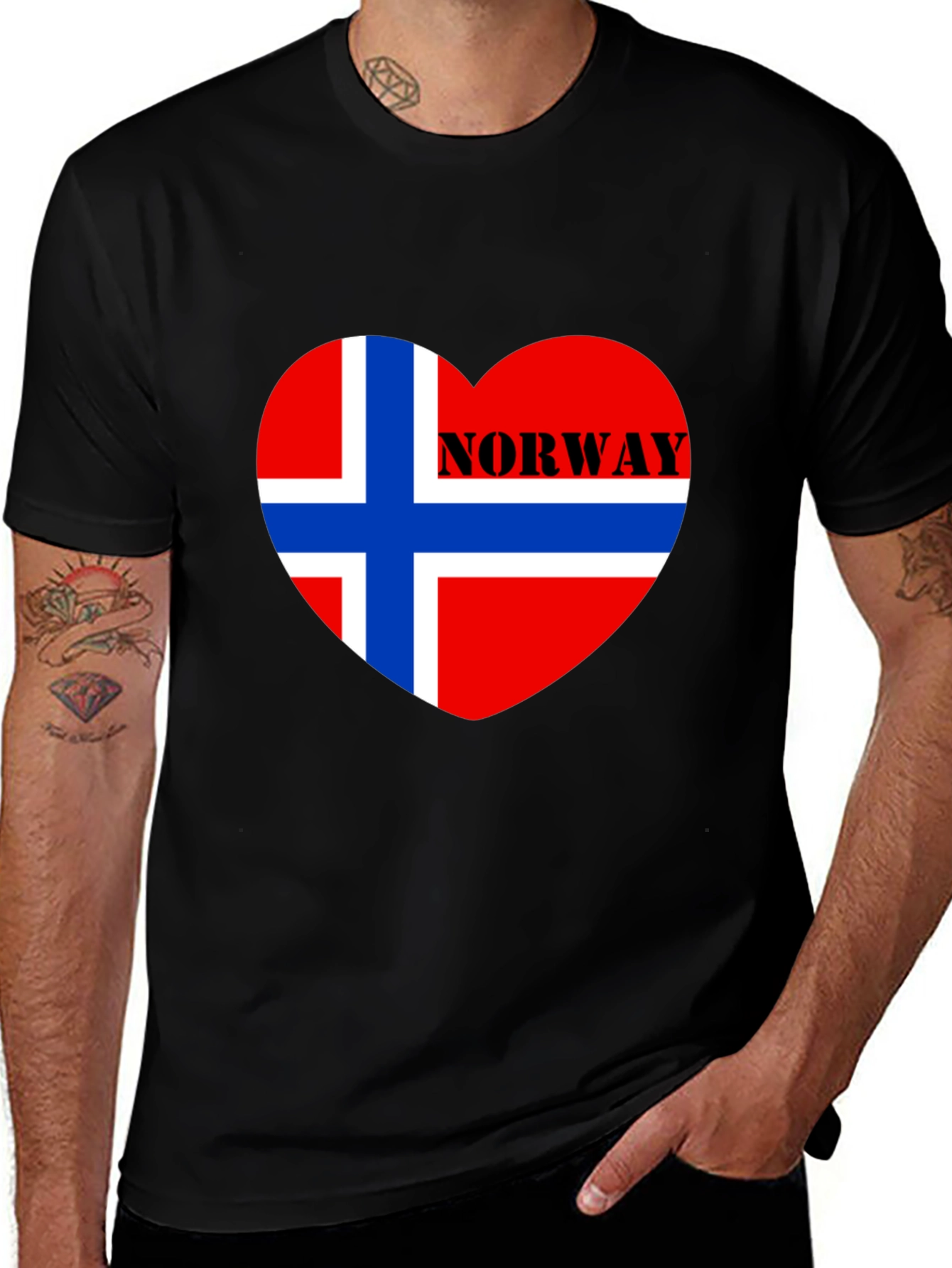 Norway Flag Heart T-Shirt