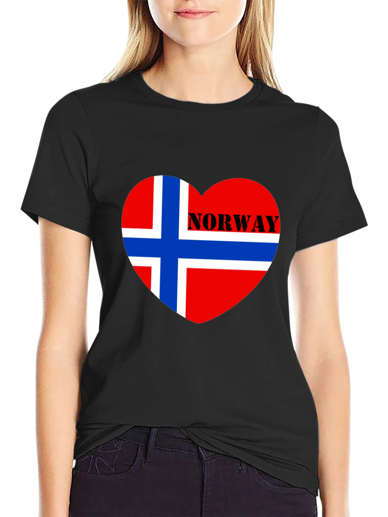 Norway Flag Heart T-Shirt
