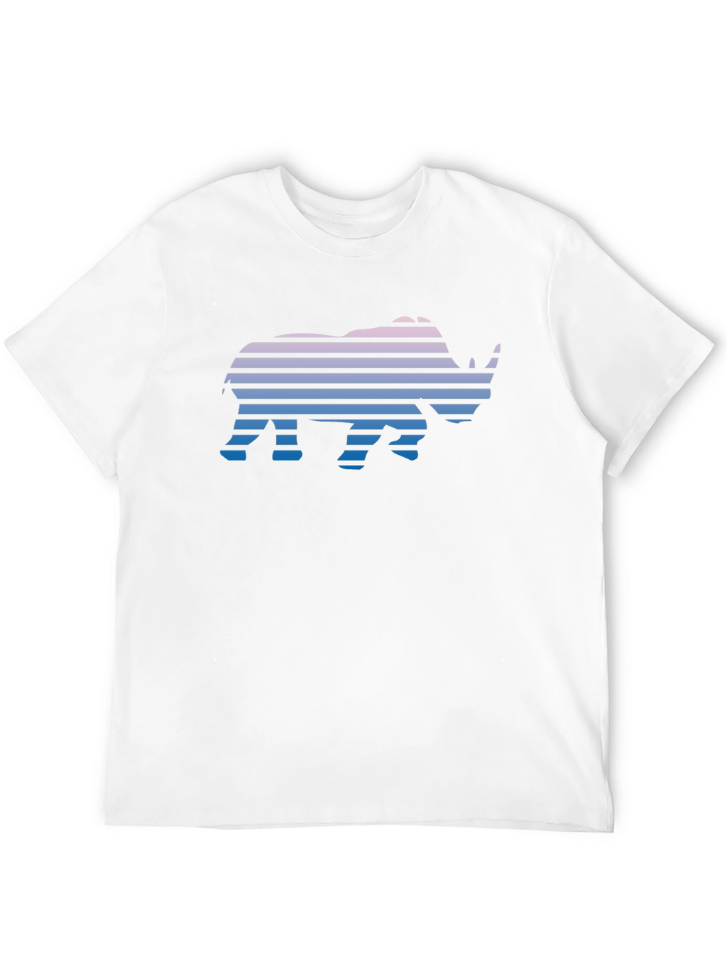 Retro Rhino Striped Graphic T-Shirt