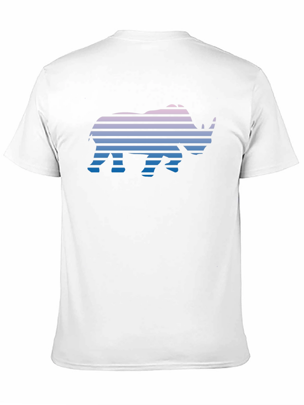 Retro Rhino Striped Graphic T-Shirt