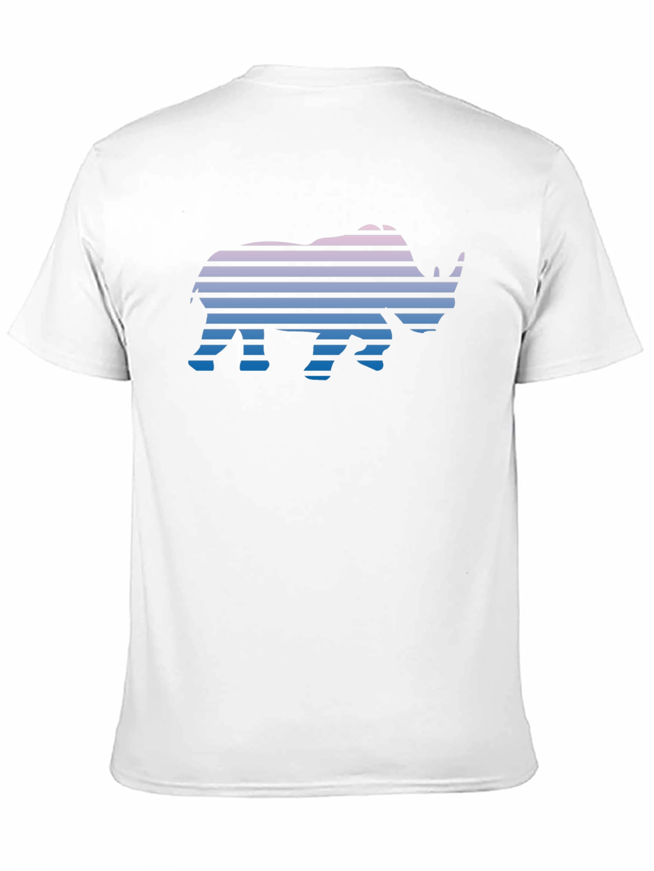 Retro Rhino Striped Graphic T-Shirt