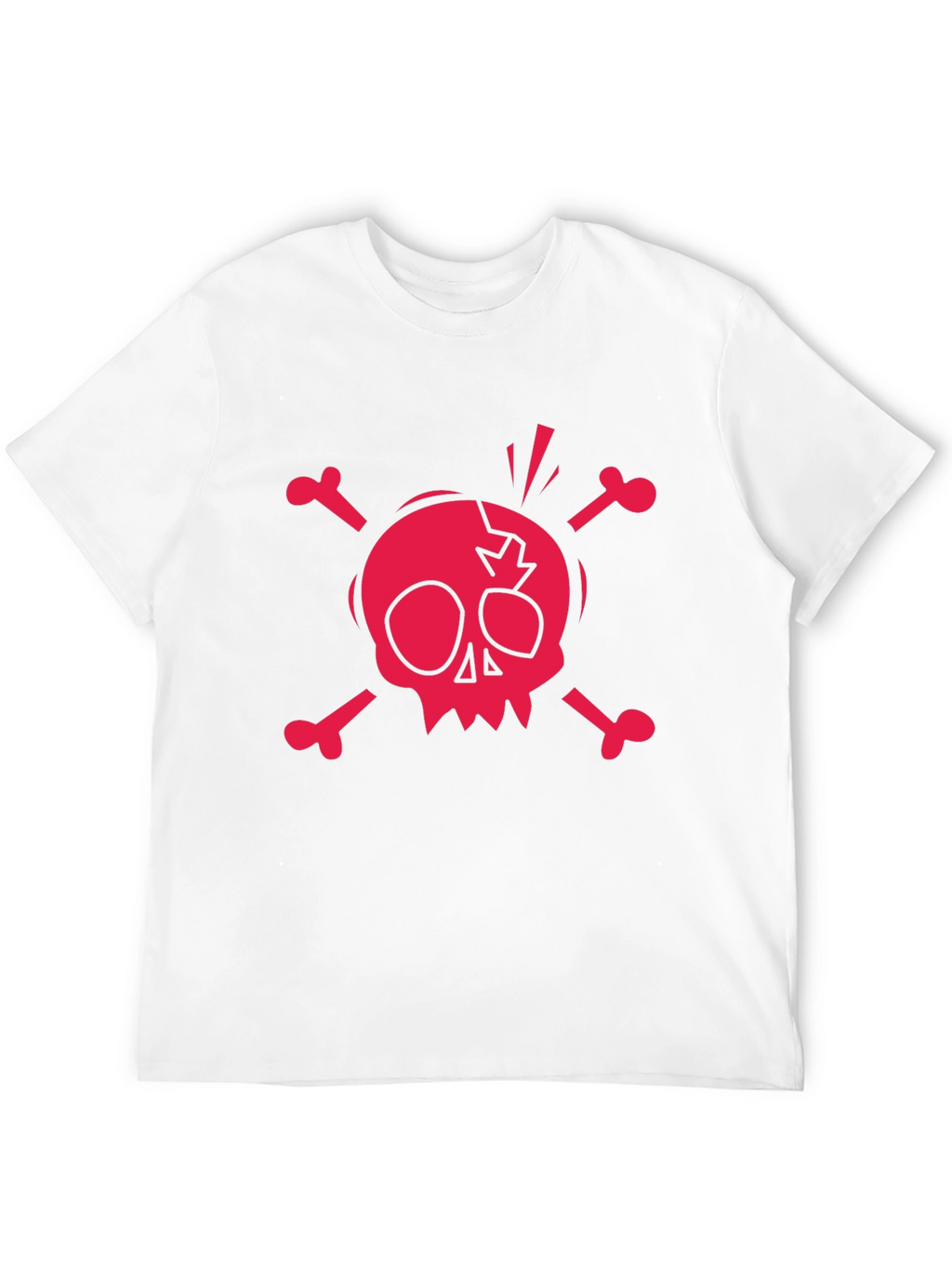 Skull & Crossbones Graphic Tee - Black Cotton T-Shirt