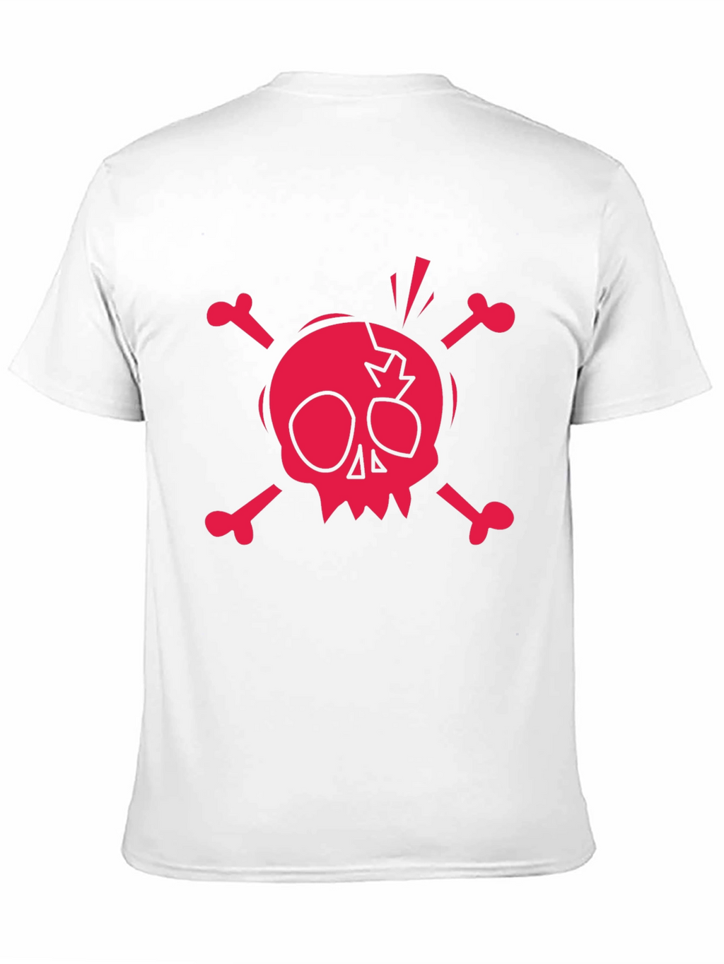 Skull & Crossbones Graphic Tee - Black Cotton T-Shirt