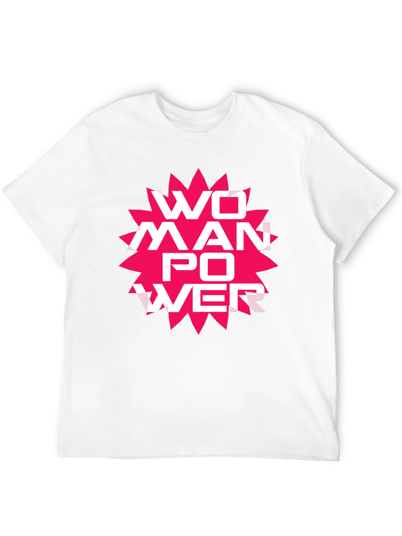 Woman Power Graphic Tee - Black Cotton T-Shirt