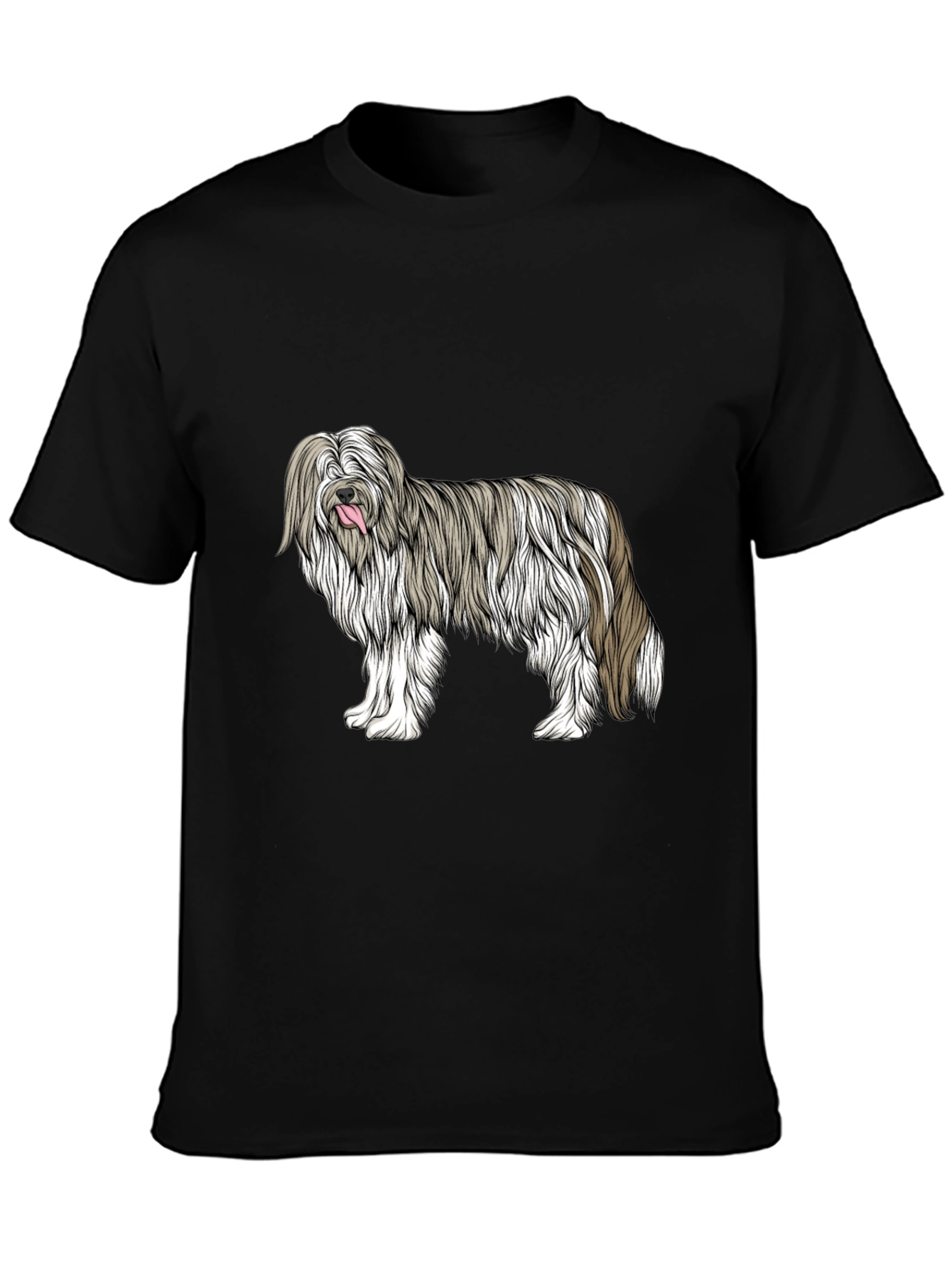 Cool Dog Breed Graphic Tee - Black Cotton Blend