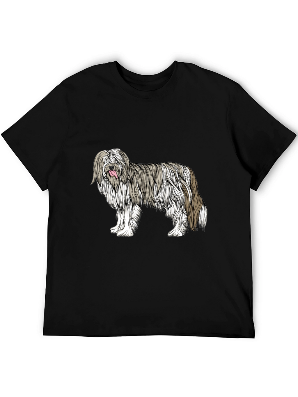 Cool Dog Breed Graphic Tee - Black Cotton Blend