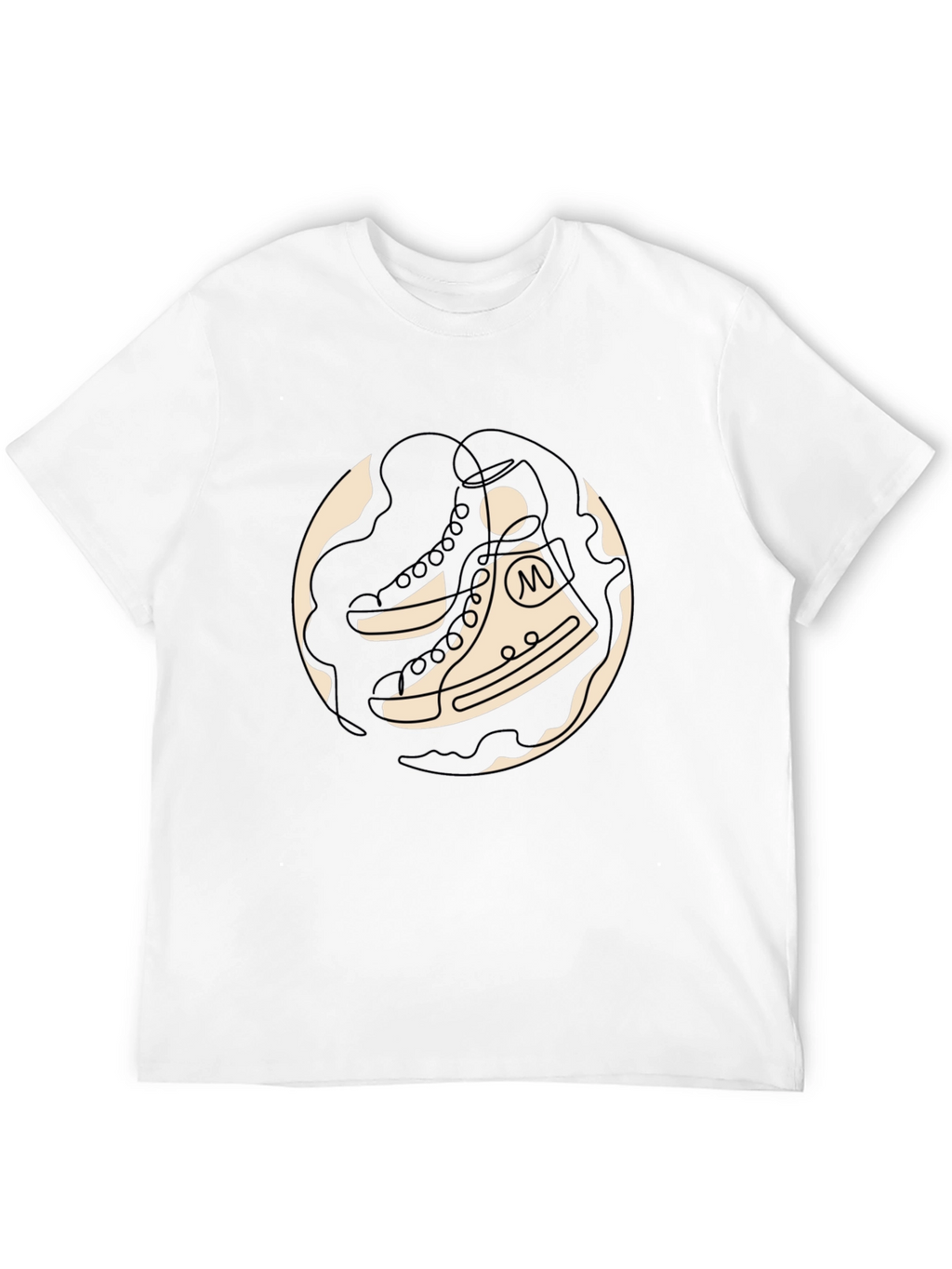Stylish Black T-Shirt with Unique Shoe Graphic
