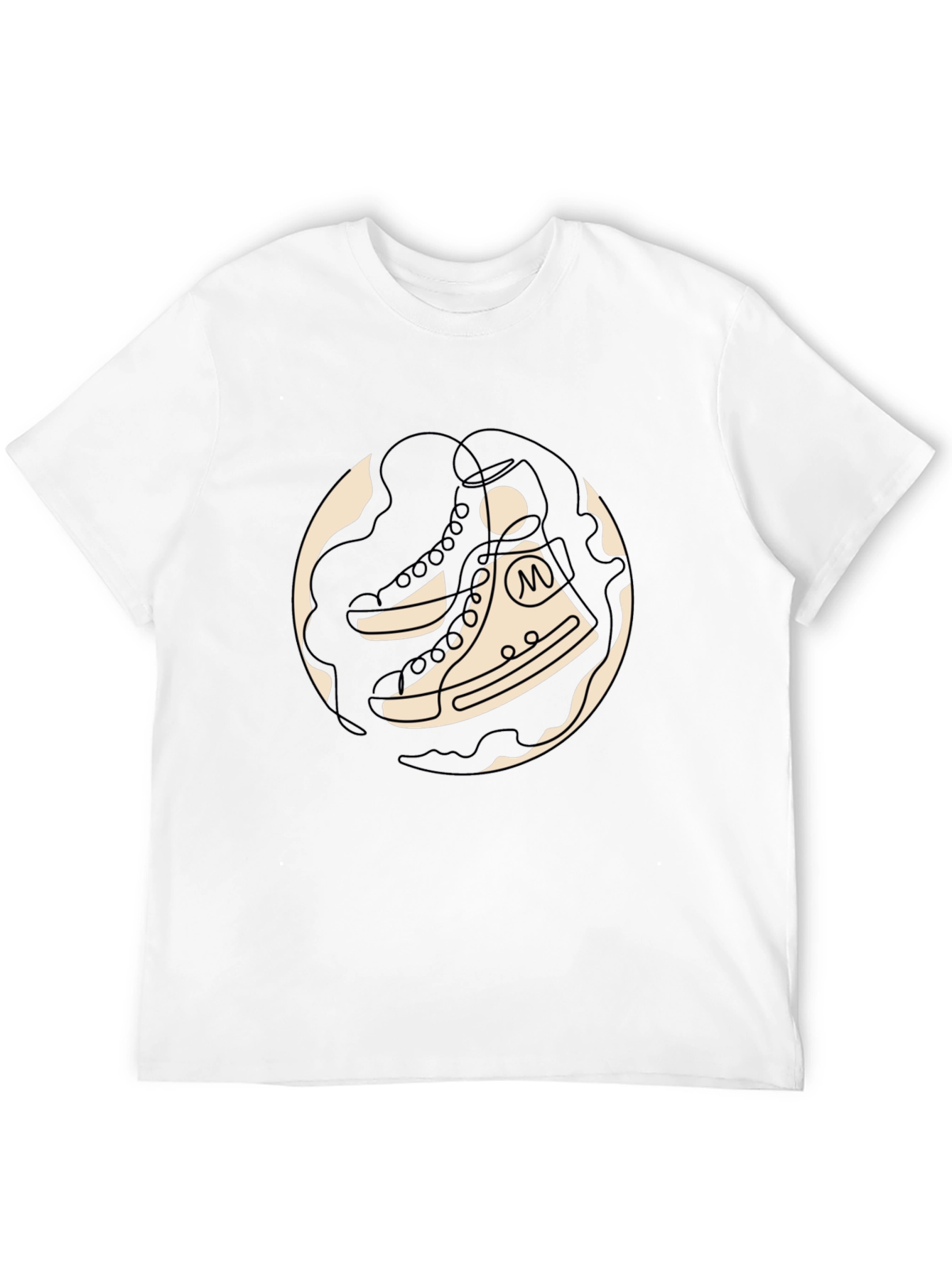Stylish Black T-Shirt with Unique Shoe Graphic