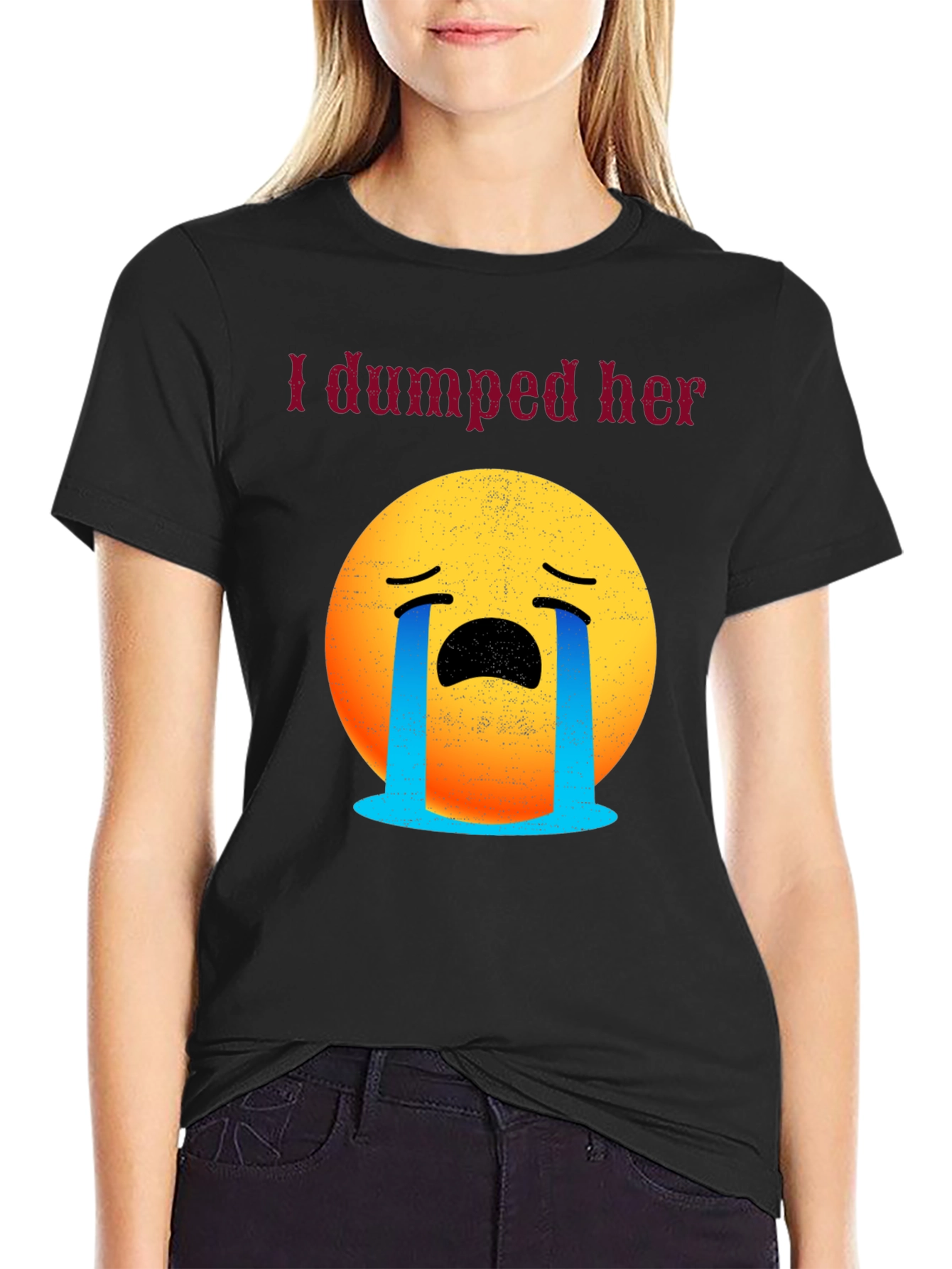 I Dumped Her Emoji Tee - Funny Breakup Shirt