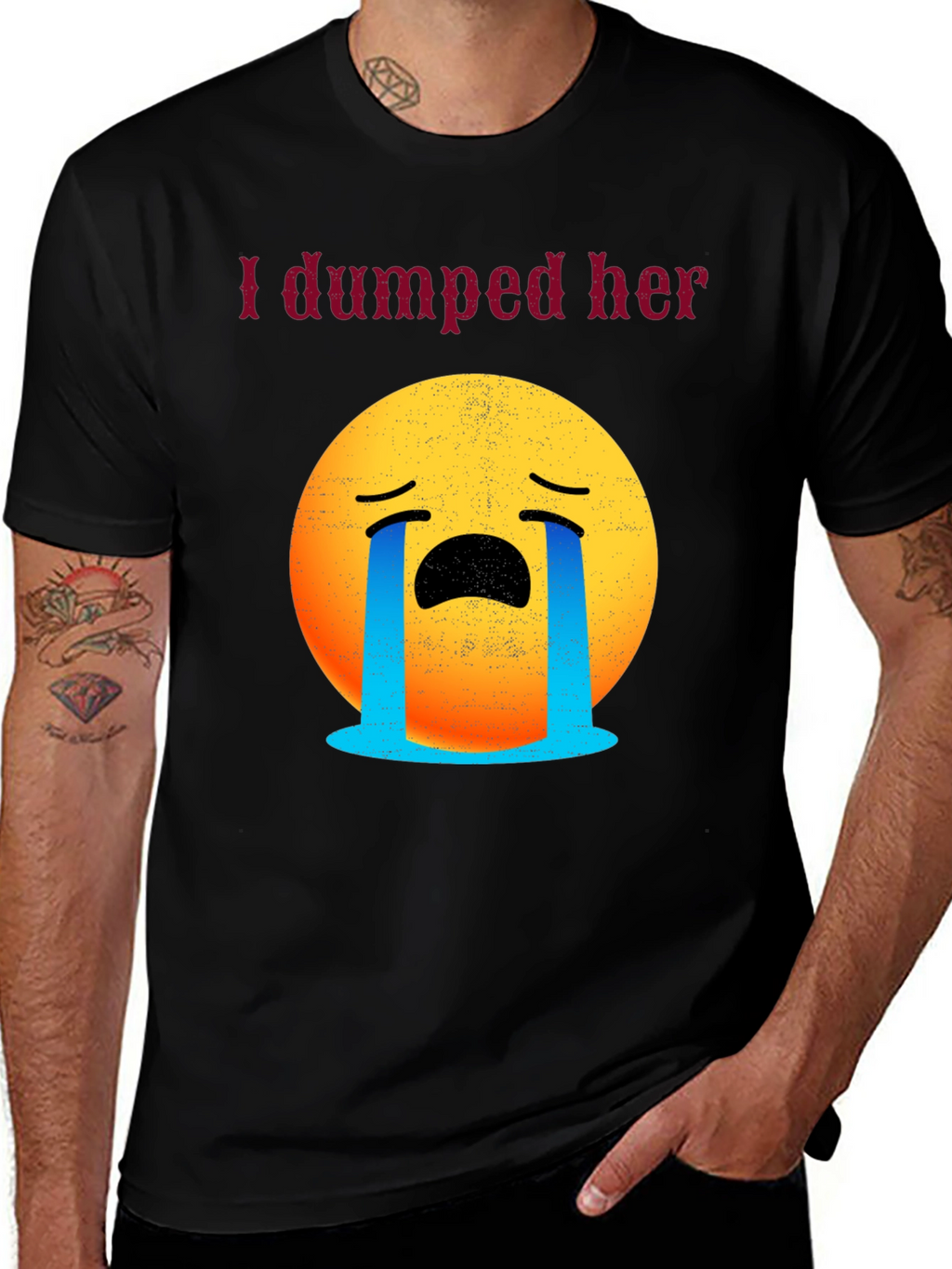 I Dumped Her Emoji Tee - Funny Breakup Shirt