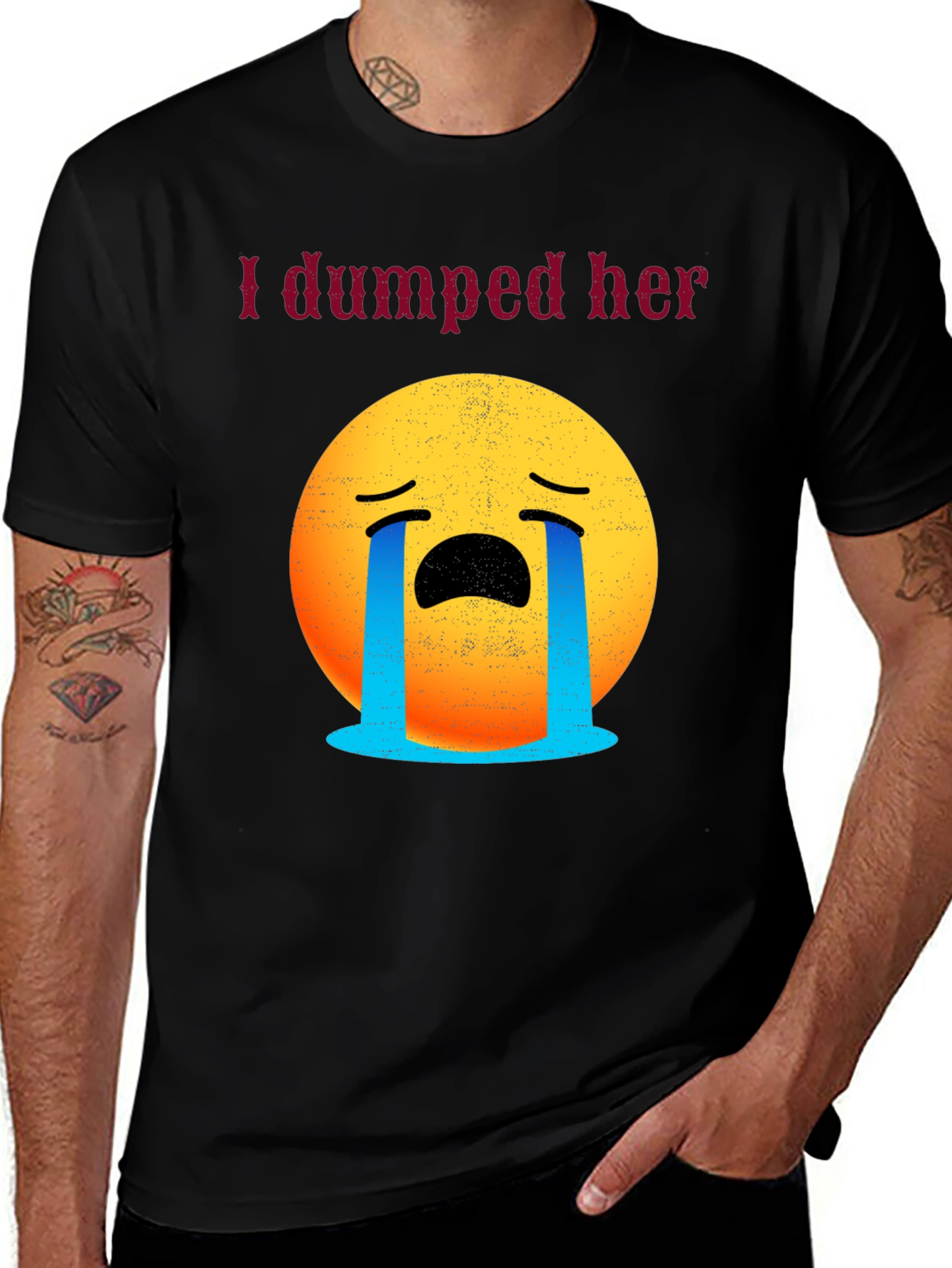 I Dumped Her Emoji Tee - Funny Breakup Shirt