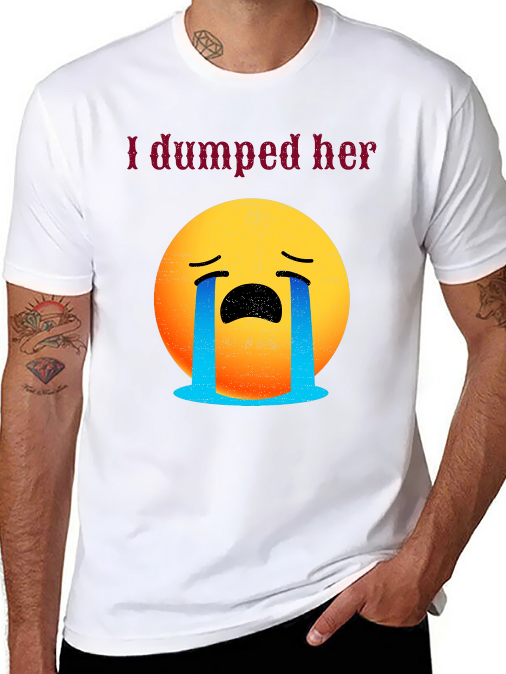 I Dumped Her Emoji Tee - Funny Breakup Shirt