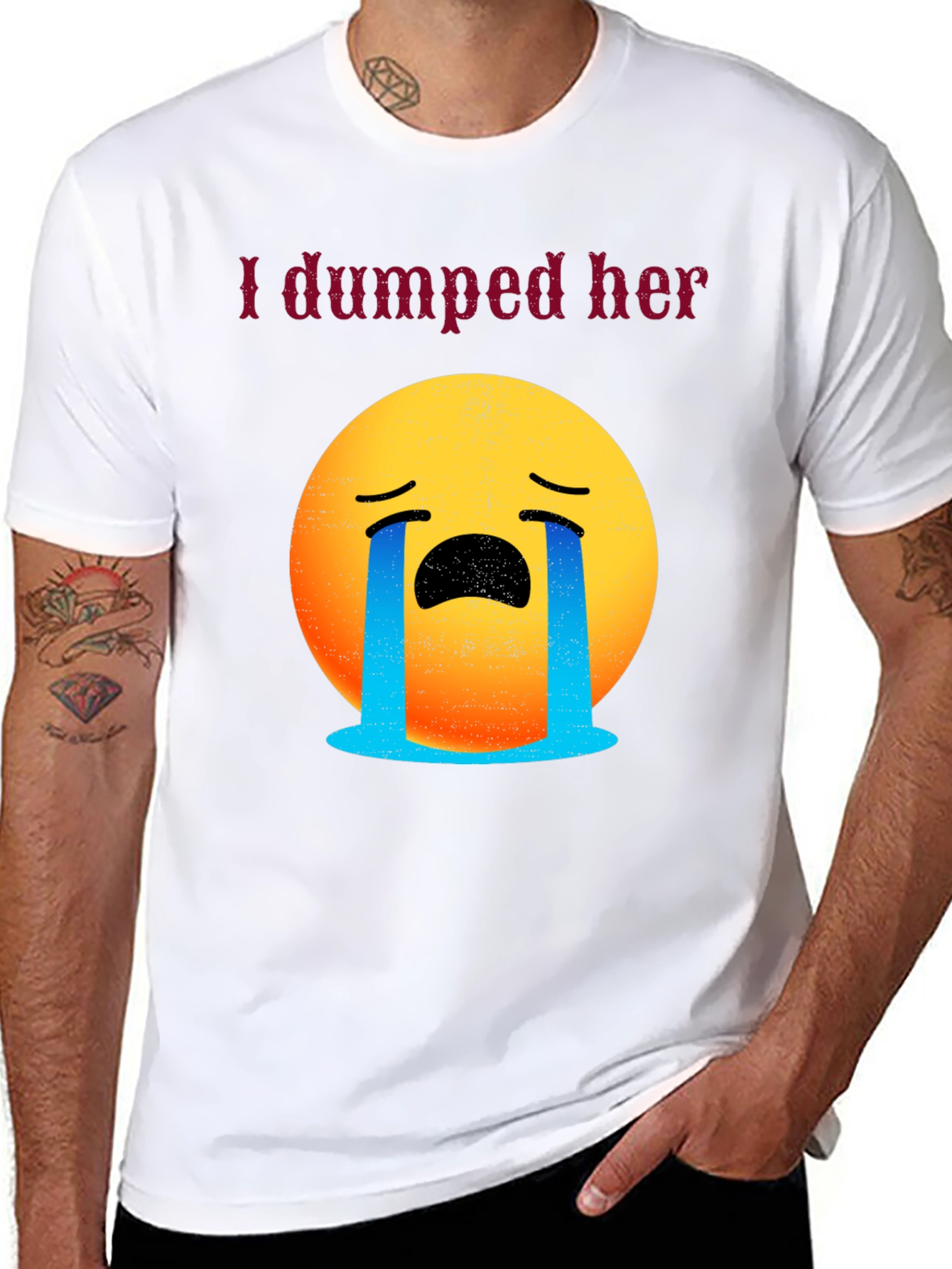 I Dumped Her Emoji Tee - Funny Breakup Shirt
